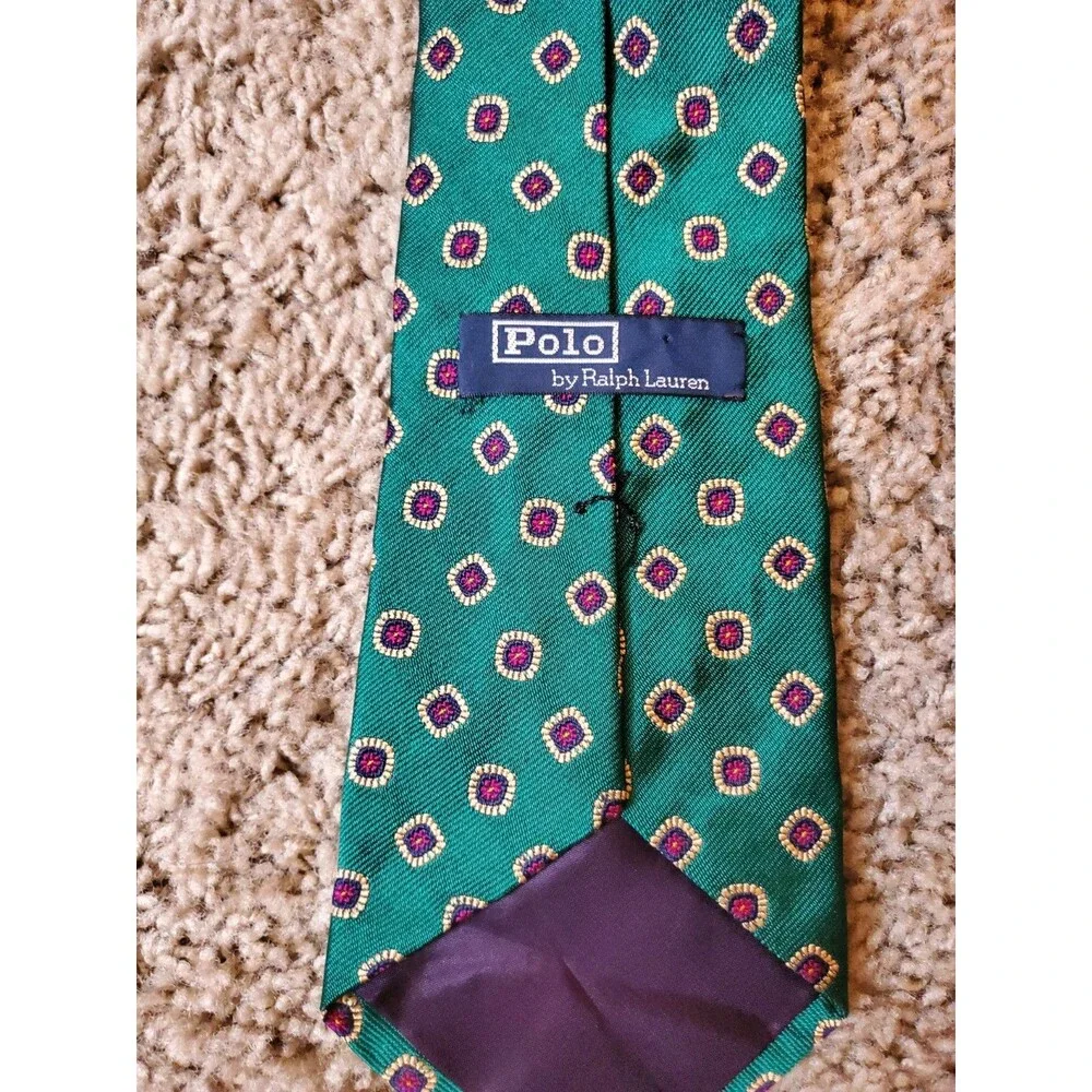 Lot of 3 Ralph Lauren 100% Silk Neck Ties Mens